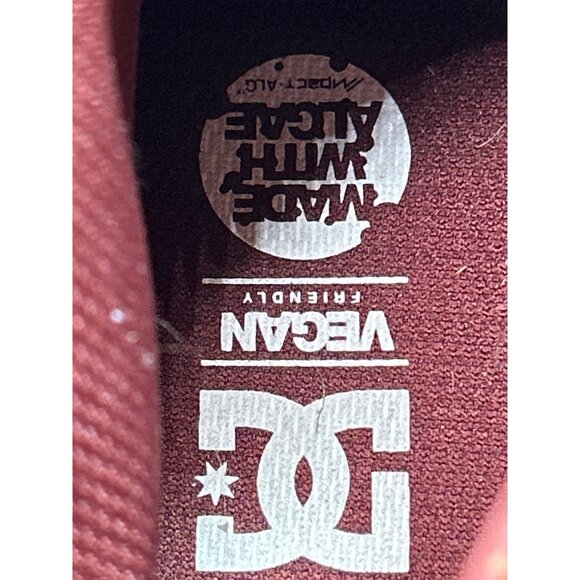 US12 DC Manual HI TX SE ADYS300644-BKW Mens Dark Red Skate Inspired Sneakers - Picture 6 of 8